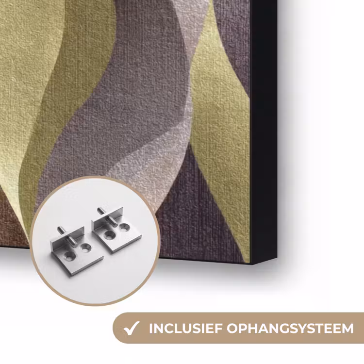 Retro - Banen - Kleurrijk Textielframe zwart klein 947 -USP_ophangsysteemNL