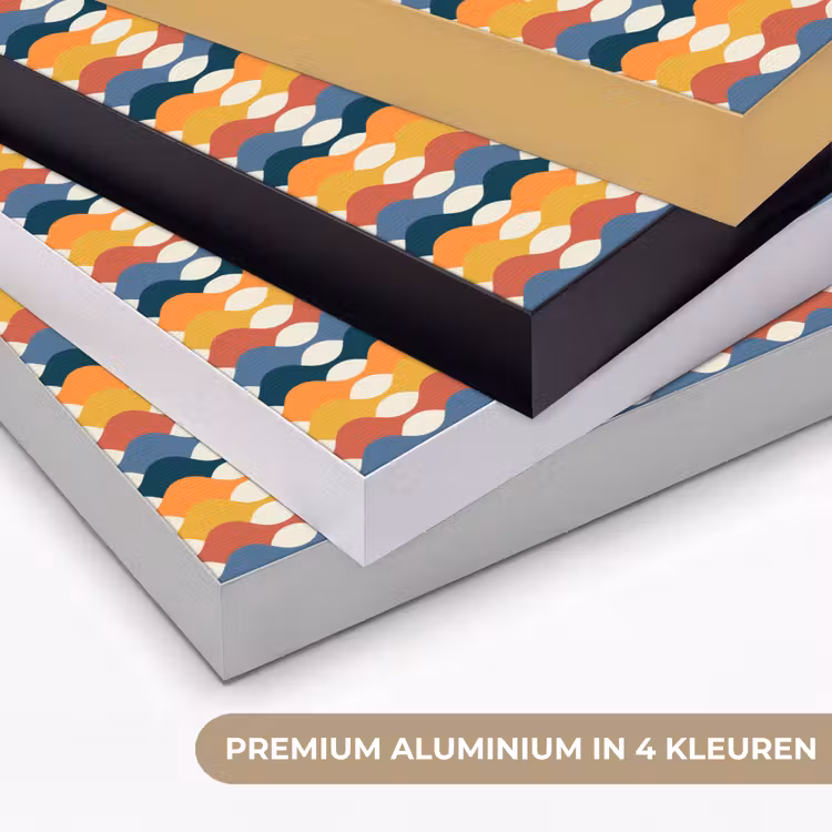 Retro - Disco - Golven Textielframe zwart klein 947 -USP_kleurenNL
