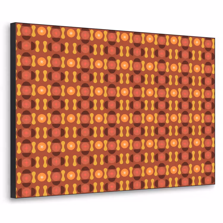 Retro - Disco - Hippie Textielframe zwart klein 947 -3d