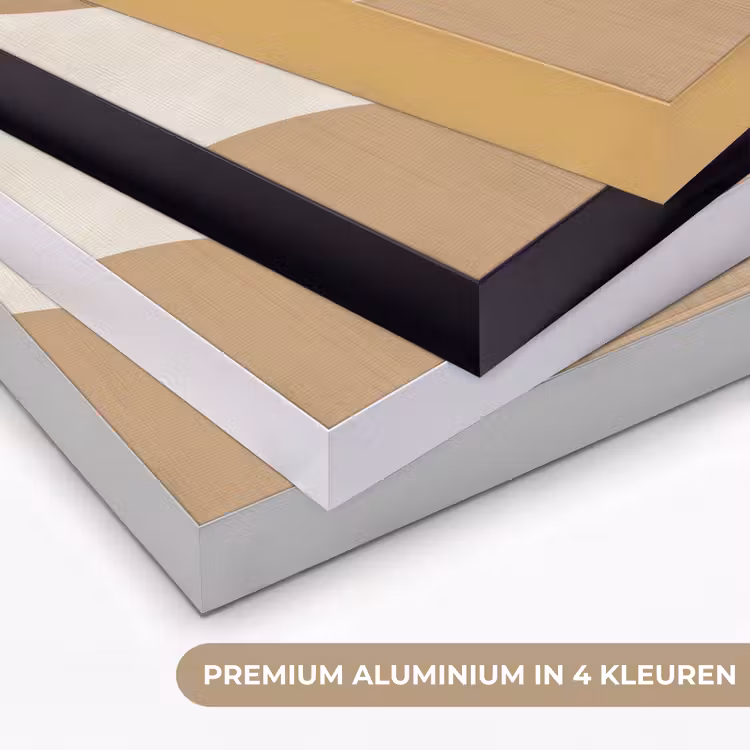 Retro - Geometrische lagen - Aardetinten Textielframe zwart klein -USP_kleurenNL