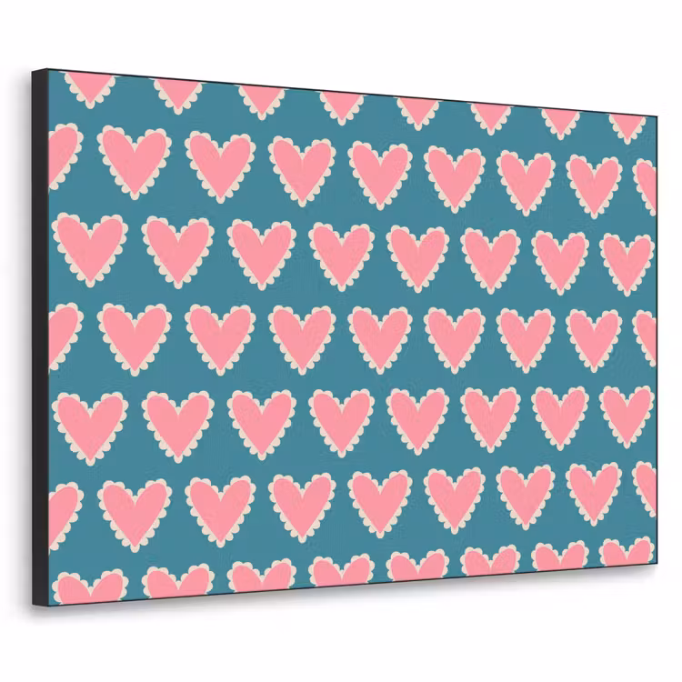 Retro - Hartjes - Patroon Textielframe - compleet frame klein 947 -3d