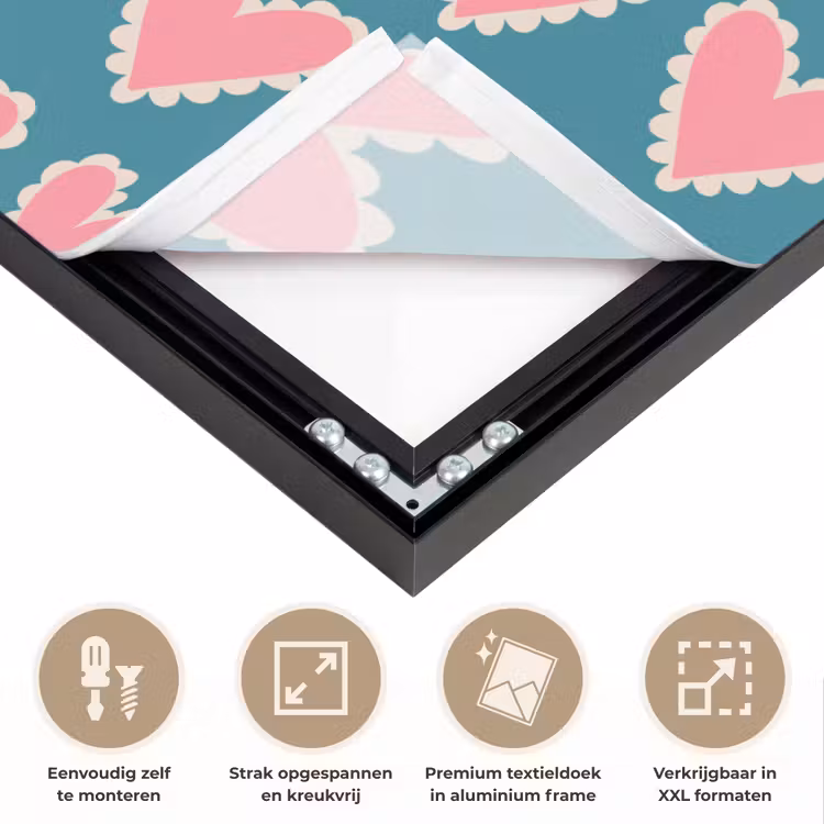 Retro - Hartjes - Patroon Textielframe zwart klein 947 -USP_feed_closeupNL