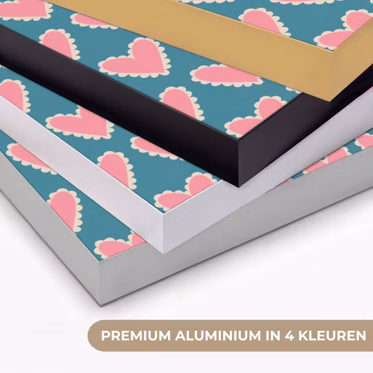 Retro - Hartjes - Patroon Textielframe zwart klein 947 -USP_kleurenNL