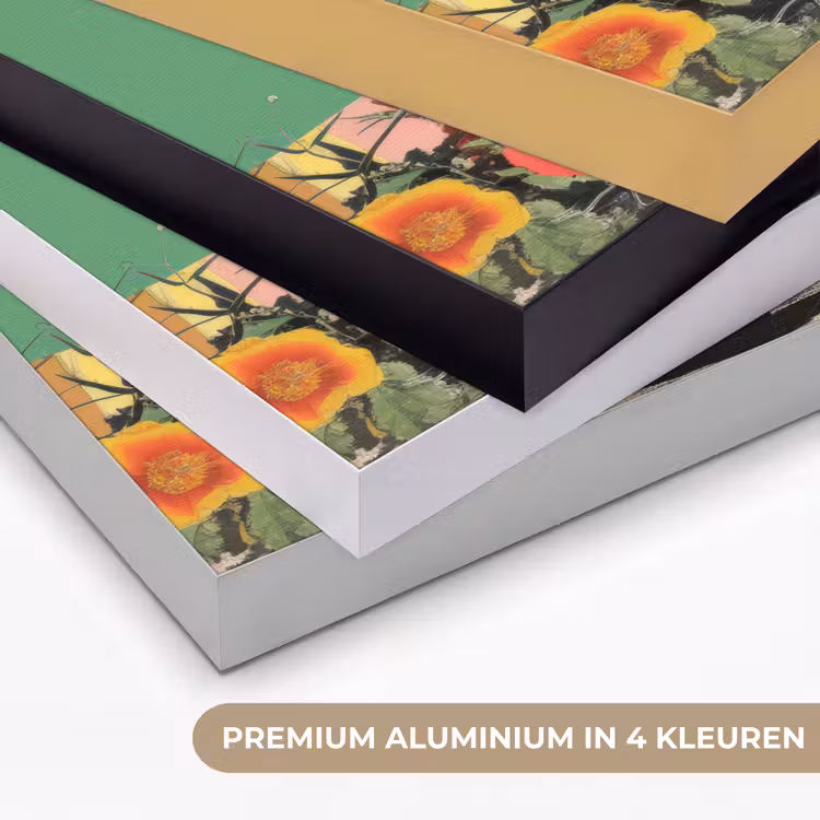 Retro - Meisje - Kat - Zon Textielframe zwart klein -USP_kleurenNL