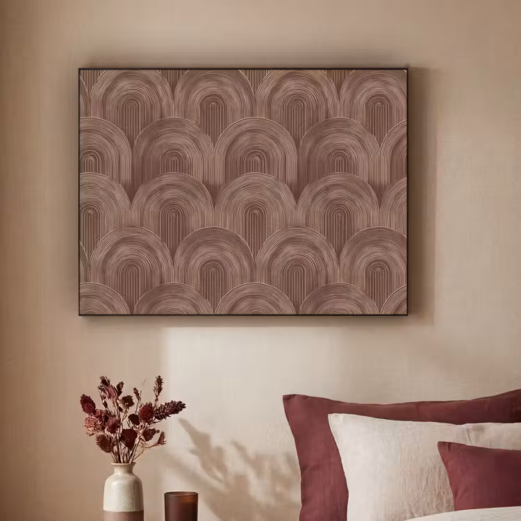 Ritmisch - Effect - Bruin Textielframe zwart klein 947 -sfeer1