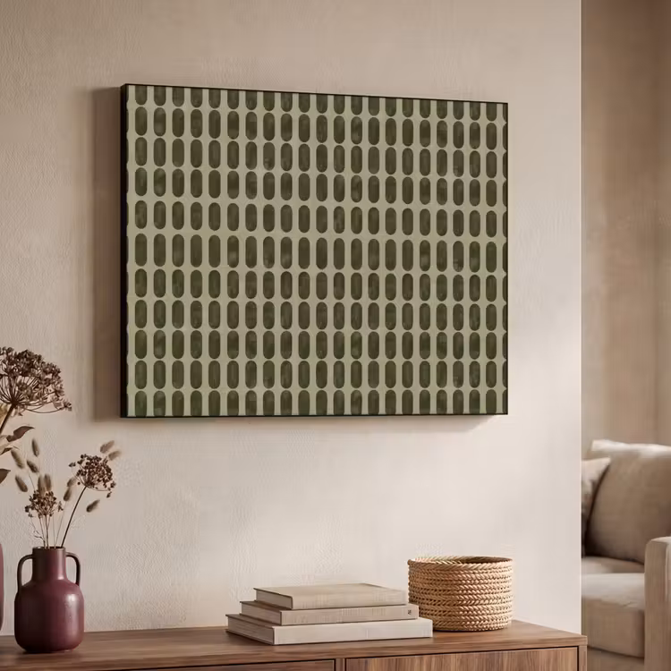 Ritmisch - Effect - Groen Textielframe zwart klein 947 -sfeer3