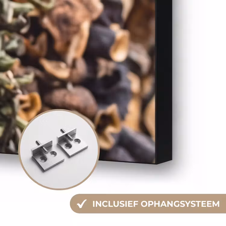 Art frame - Rode pepers - Eten - Rode pepers - Eten Textielframe zwart klein