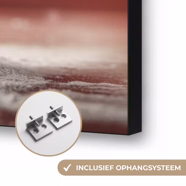 Rode - Velvet - Taart - Eten Textielframe zwart klein -USP_ophangsysteemNL