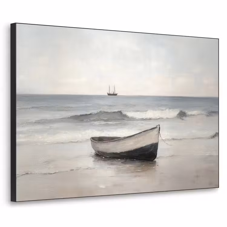 Roeiboot - Zee - Horizon Textielframe - compleet frame klein -3d
