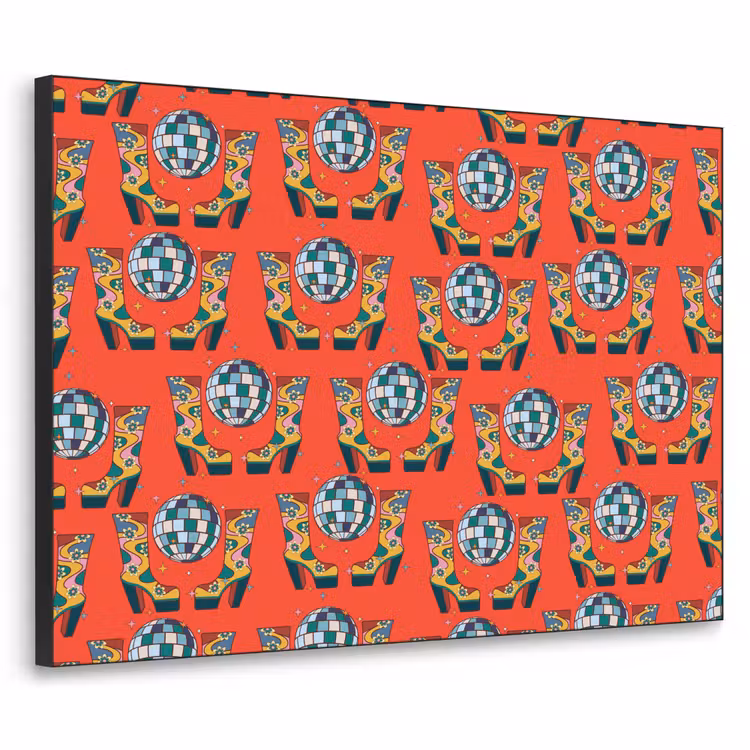 Rood - Disco - Patroon Textielframe - compleet frame klein 947 -3d