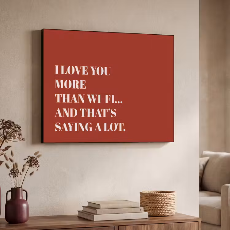 Rood - Quote - Liefde Textielframe - compleet frame klein -sfeer3