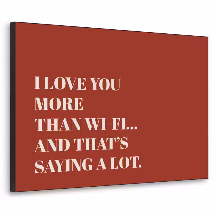 Rood - Quote - Liefde Textielframe zwart klein -3d