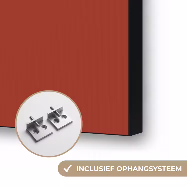 Rood - Quote - Liefde Textielframe zwart klein -USP_ophangsysteemNL