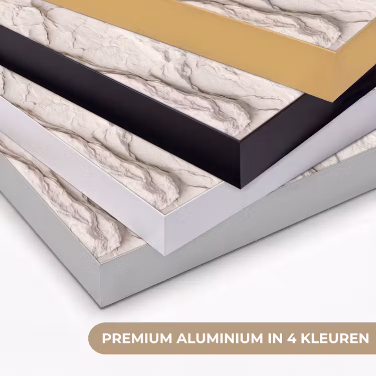 Rots - Structuur - Natuur - Beige - Abstract Textielframe zwart klein -USP_kleurenNL
