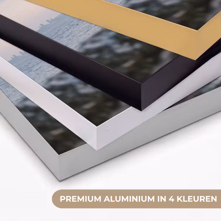 Rotsen - Vuurtoren - Wit Textielframe zwart klein -USP_kleurenNL