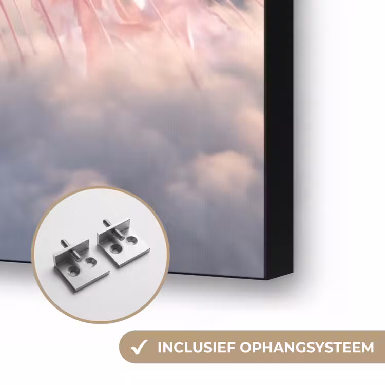 Art frame - Roze dier - Wolken - Roze dier - Wolken Textielframe zwart klein