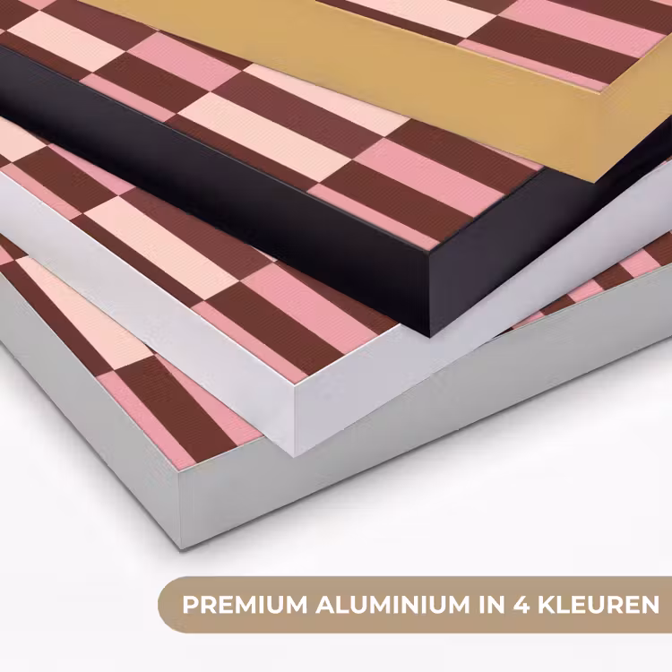 Roze - Rood - Blokjes Textielframe zwart klein 947 -USP_kleurenNL