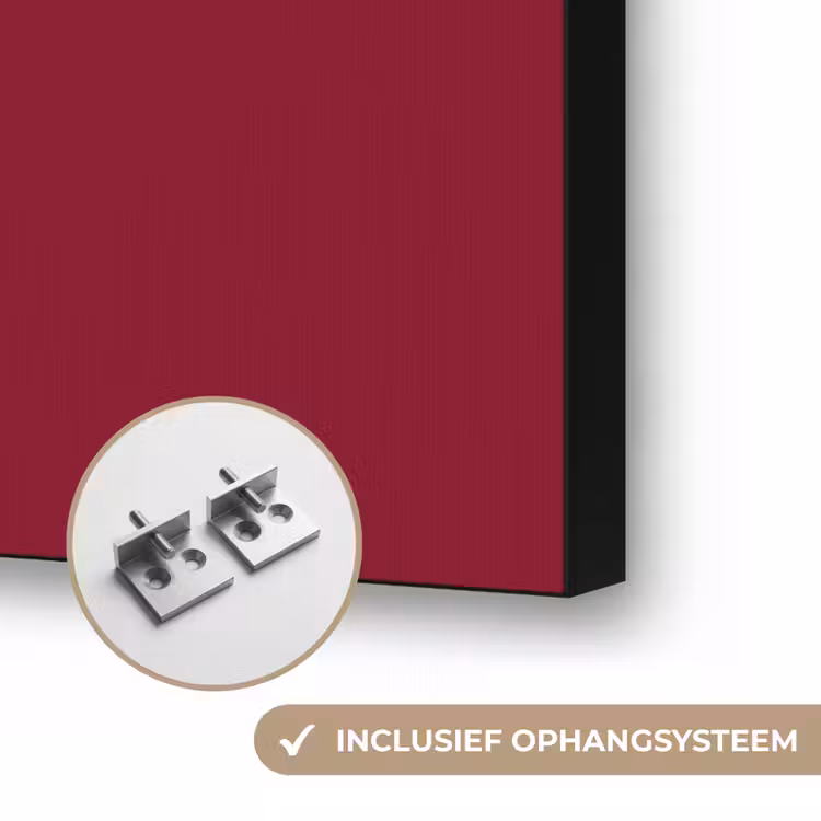 Santa - Wine - Rood - Kerst - Kerstman Textielframe zwart klein -USP_ophangsysteemNL