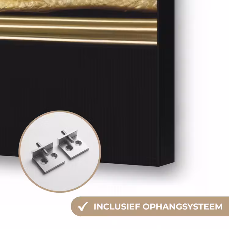 Sardines - Tekst - Vis - Blik Textielframe zwart klein -USP_ophangsysteemNL