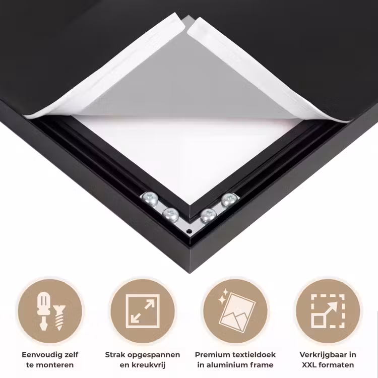 Saxofonisten - Hoeden - Rook - Licht Textielframe zwart klein -USP_feed_closeupNL