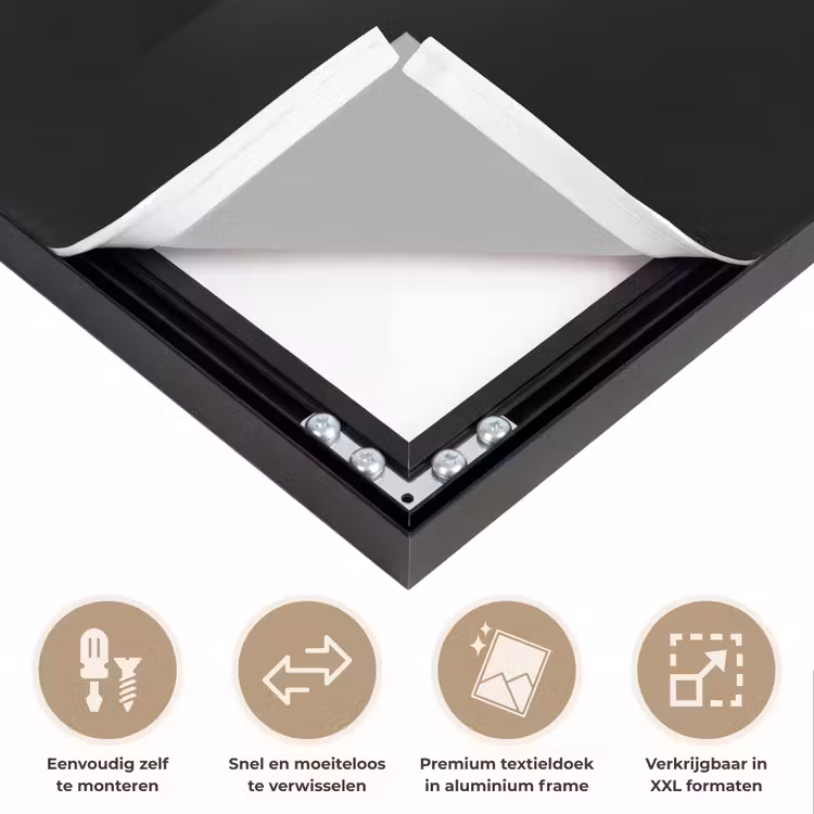 Saxofonisten - Hoeden - Rook - Licht Textielframe zwart klein -USP_closeupNL