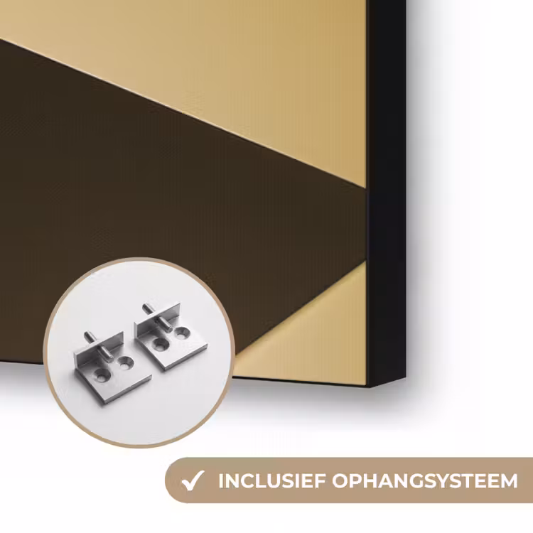 Schaakstuk - Koning - Schaakbord - Geblokt Textielframe zwart klein -USP_ophangsysteemNL