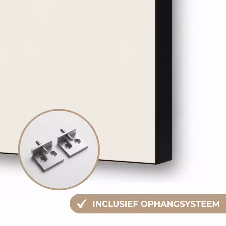 Schelp - Quote - Groen Textielframe zwart klein -USP_ophangsysteemNL