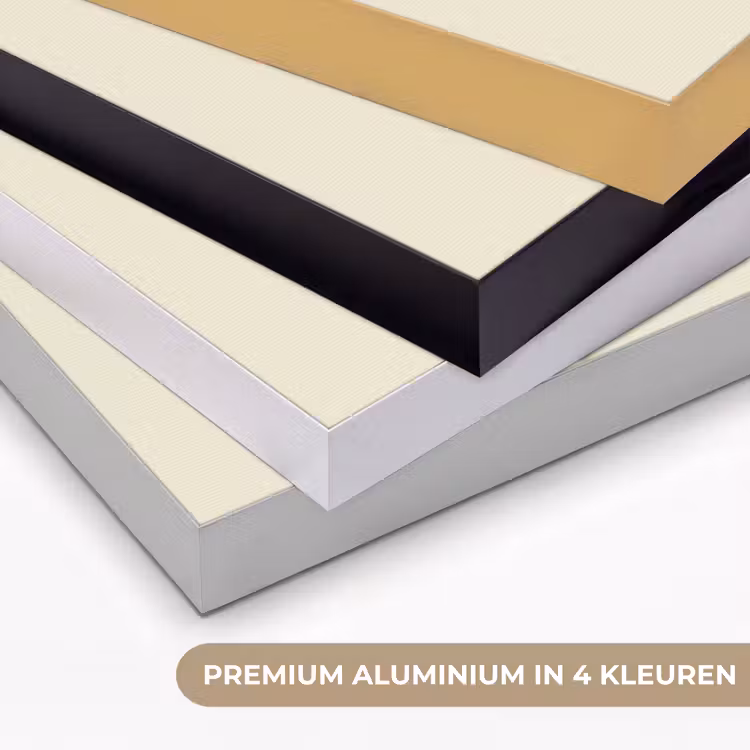 Schelpen - Blauw - Beige Textielframe zwart klein -USP_kleurenNL