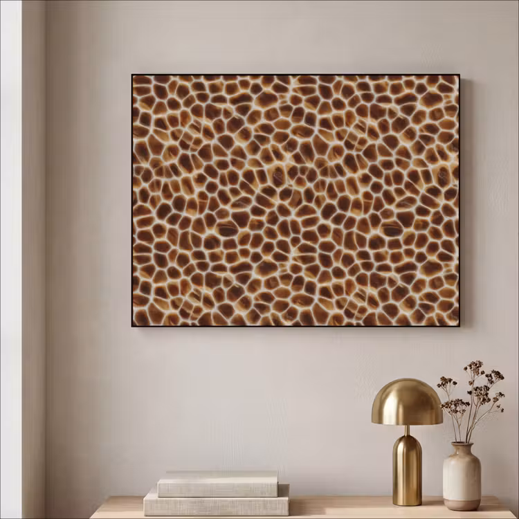Schildpad - Bruin - Patroon Textielframe zwart klein 947 -sfeer2