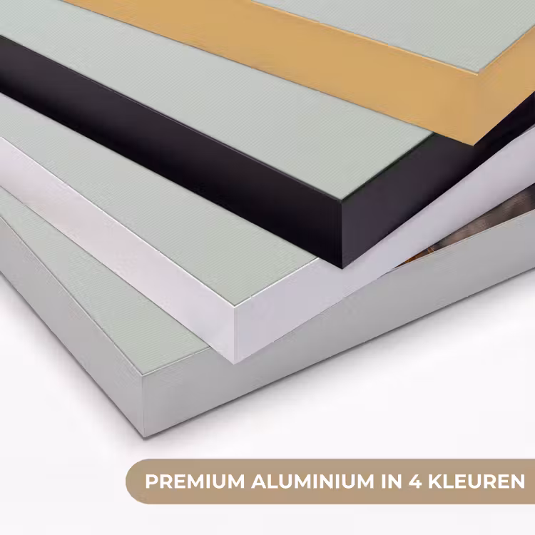 Schotse Hooglander - Bruin - Hoorns - Kokskleding Textielframe zwart klein -USP_kleurenNL