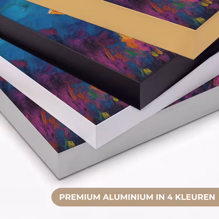 Schotse hooglander - Koeien - Dieren - Kunst Textielframe zwart klein -USP_kleurenNL
