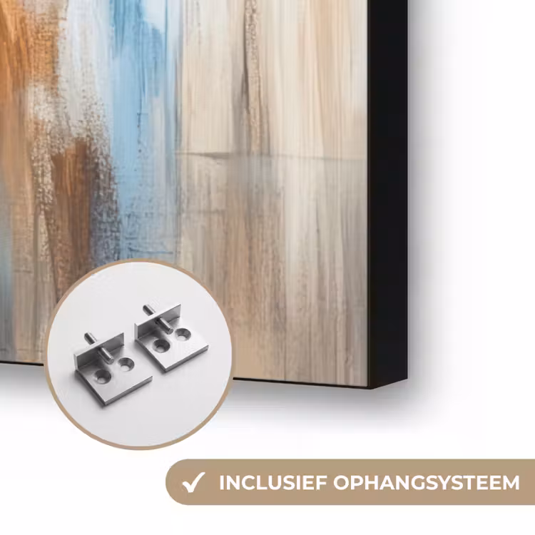 Schotse hooglander - Street art - Vintage - Koe - Dieren Textielframe zwart klein -USP_ophangsysteemNL