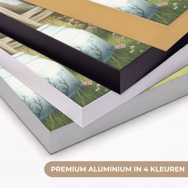 Schotsehooglanders - Paaseieren - Lente Textielframe zwart klein -USP_kleurenNL