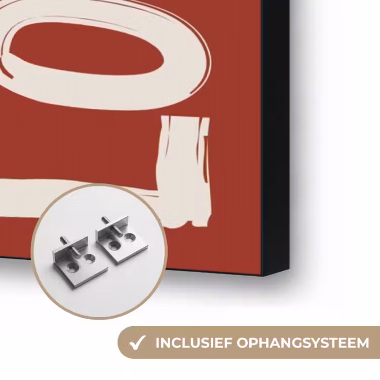 Schuin - Loveyou - Rood Textielframe zwart klein -USP_ophangsysteemNL