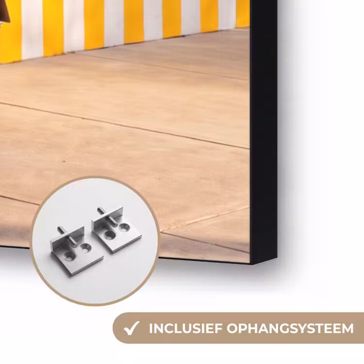 Scooter - Natuur - Zomer - Geel - Mediterraan Textielframe zwart klein -USP_ophangsysteemNL
