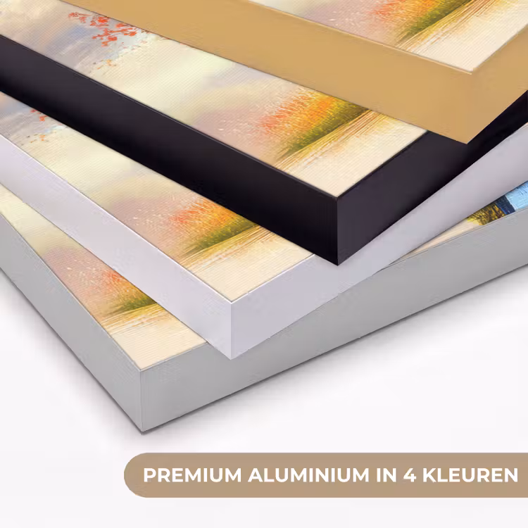 Seizoenen - Kunst - Boom - Winter - Herfst Textielframe zwart klein -USP_kleurenNL
