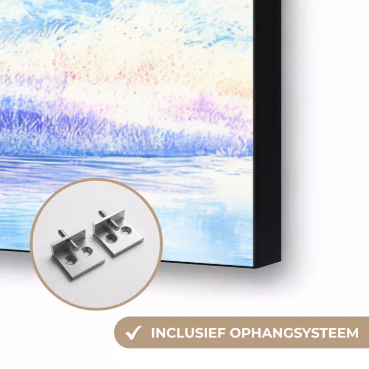 Seizoenen - Kunst - Boom - Winter - Herfst Textielframe zwart klein -USP_ophangsysteemNL