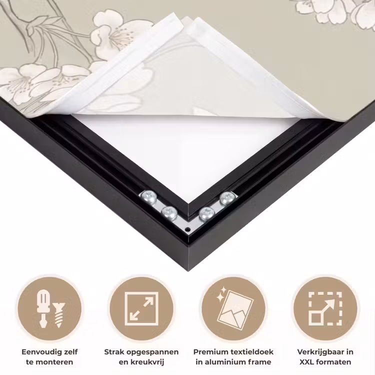 Sereen - Bloesem - Wit Textielframe zwart klein -USP_feed_closeupNL