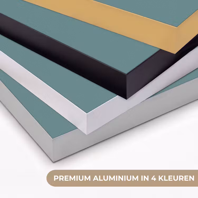 Serene - Teal - Blauw Textielframe zwart klein 947 -USP_kleurenNL