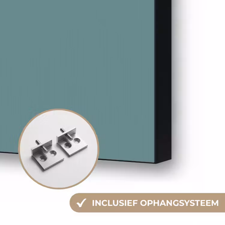 Serene - Teal - Blauw Textielframe zwart klein 947 -USP_ophangsysteemNL