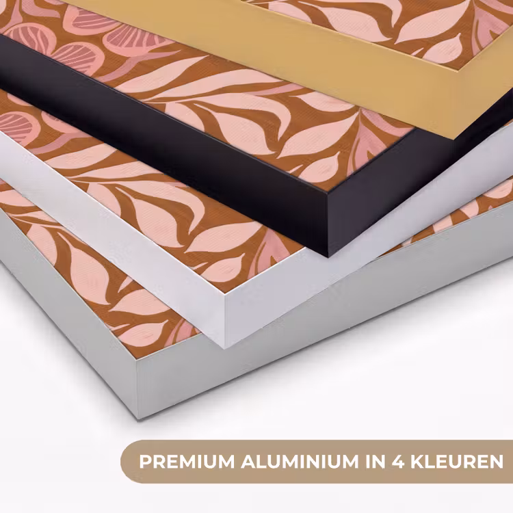 Sfeer - Bloemen - Roze Textielframe zwart klein 947 -USP_kleurenNL