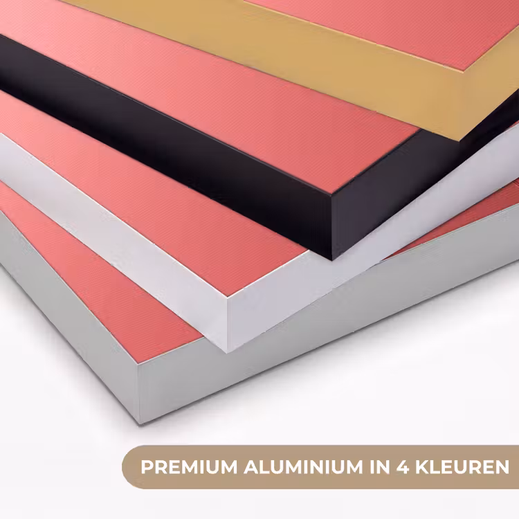 Sierlijk - Bloem - Roze - Glazen Textielframe zwart klein -USP_kleurenNL