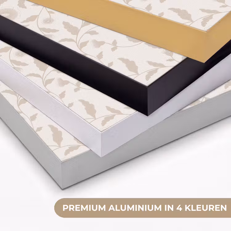 Sierlijk - Bloemen - Beige Textielframe zwart klein 947 -USP_kleurenNL