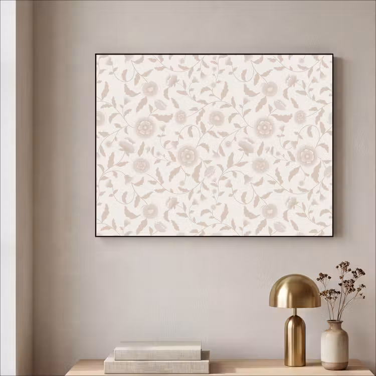 Sierlijk - Bloemen - Beige Textielframe - compleet frame klein 947 -sfeer2