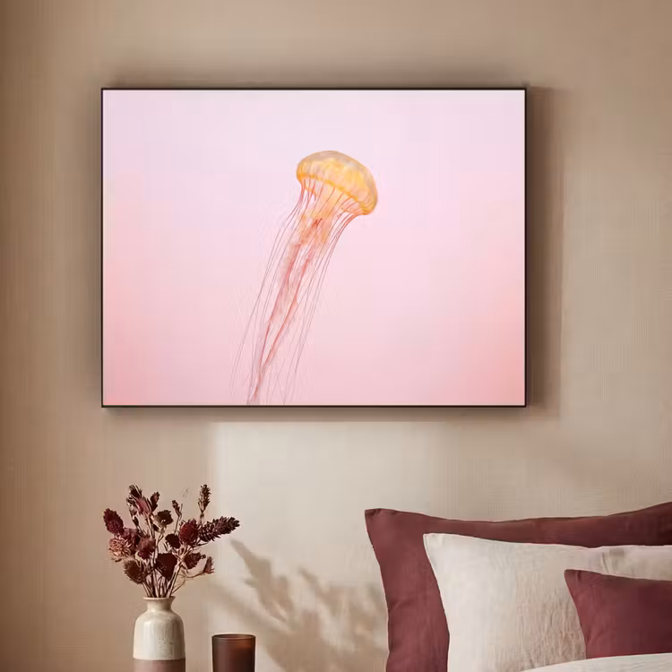 Sierlijk - Kwal - Roze Textielframe zwart klein -sfeer1