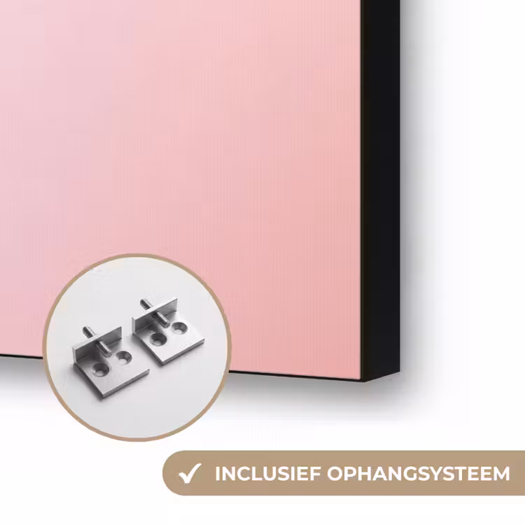 Sierlijk - Kwal - Roze Textielframe zwart klein -USP_ophangsysteemNL