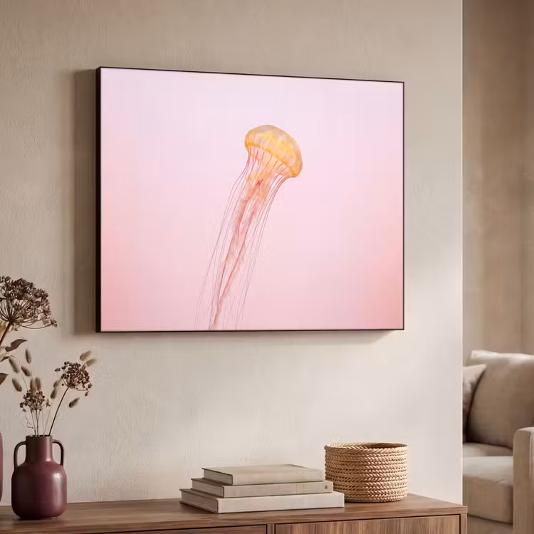 Sierlijk - Kwal - Roze Textielframe zwart klein -sfeer3