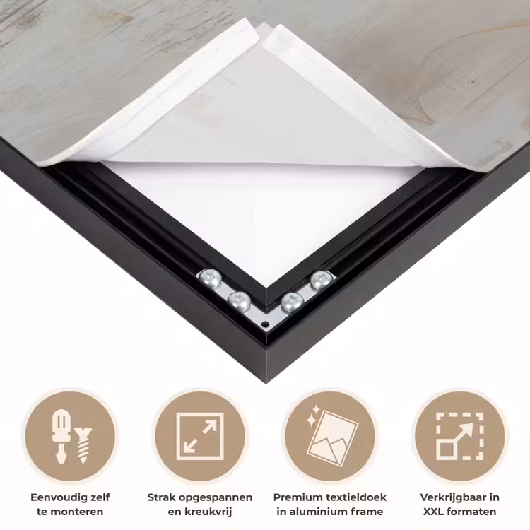 Sierlijk - Vrouw - Goud - Ogen Textielframe zwart klein -USP_feed_closeupNL
