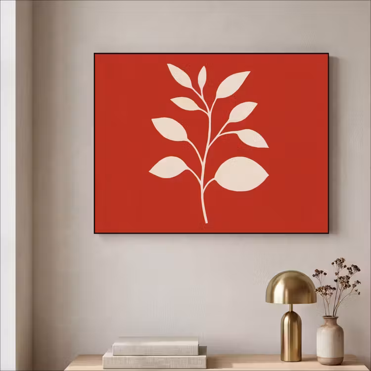 Silhouet - Bladeren - Tak Textielframe - compleet frame klein -sfeer2