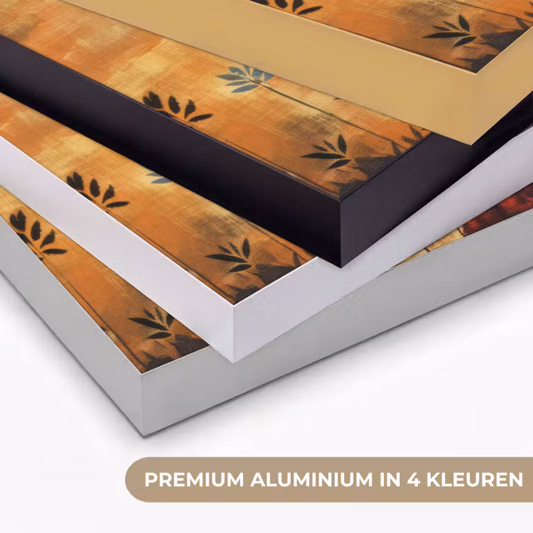 Silhouetten - Abstract - Zon - Maan Textielframe zwart klein -USP_kleurenNL